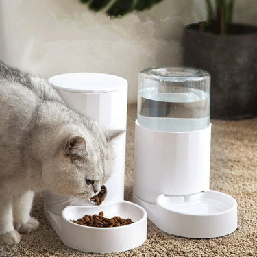 Large Capacity Minimalist Automatic Cat Feeder and Water Dispenser Pet Bowls, Feeders & Waterers KittyNook Cat Company